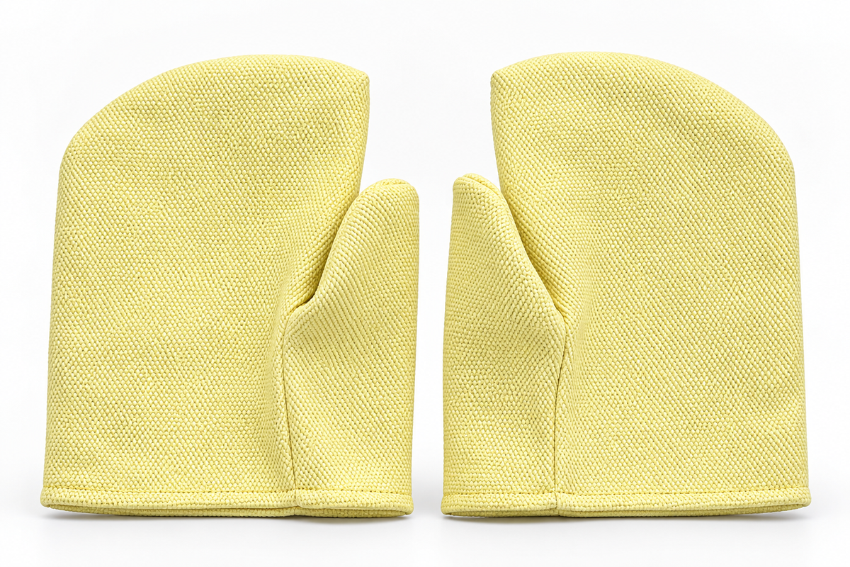 Heat Resistant Aramid Fabric Oven & Foundry Mittens – Extended Cuff 23 CM