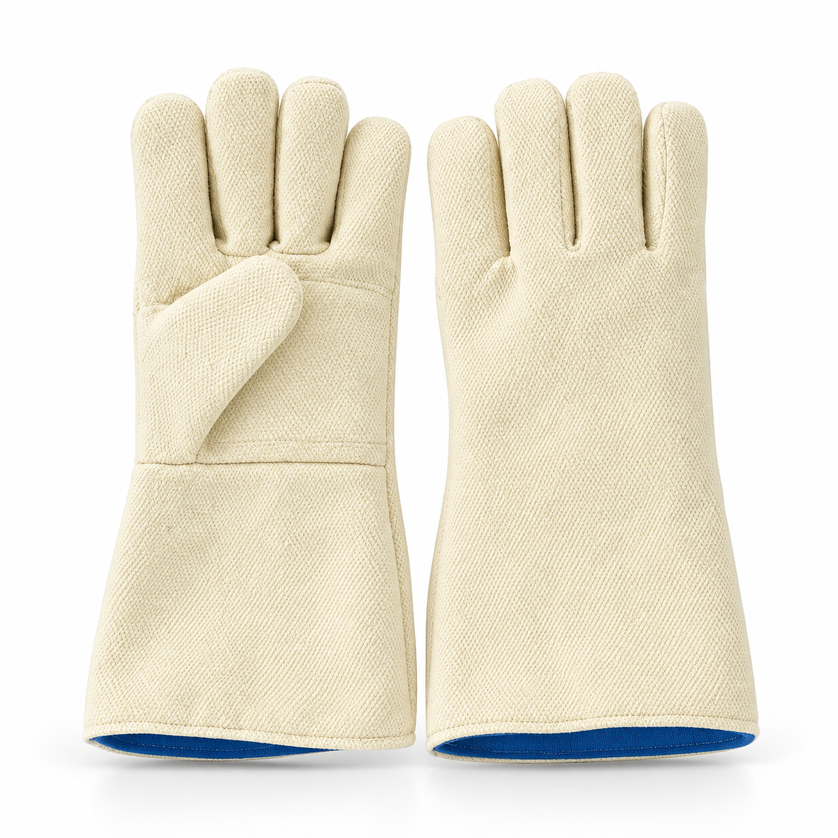 Premium Heat Resistant Aramid Gloves with Extended Cuff – Industrial Foundry & Welding 500 ° C