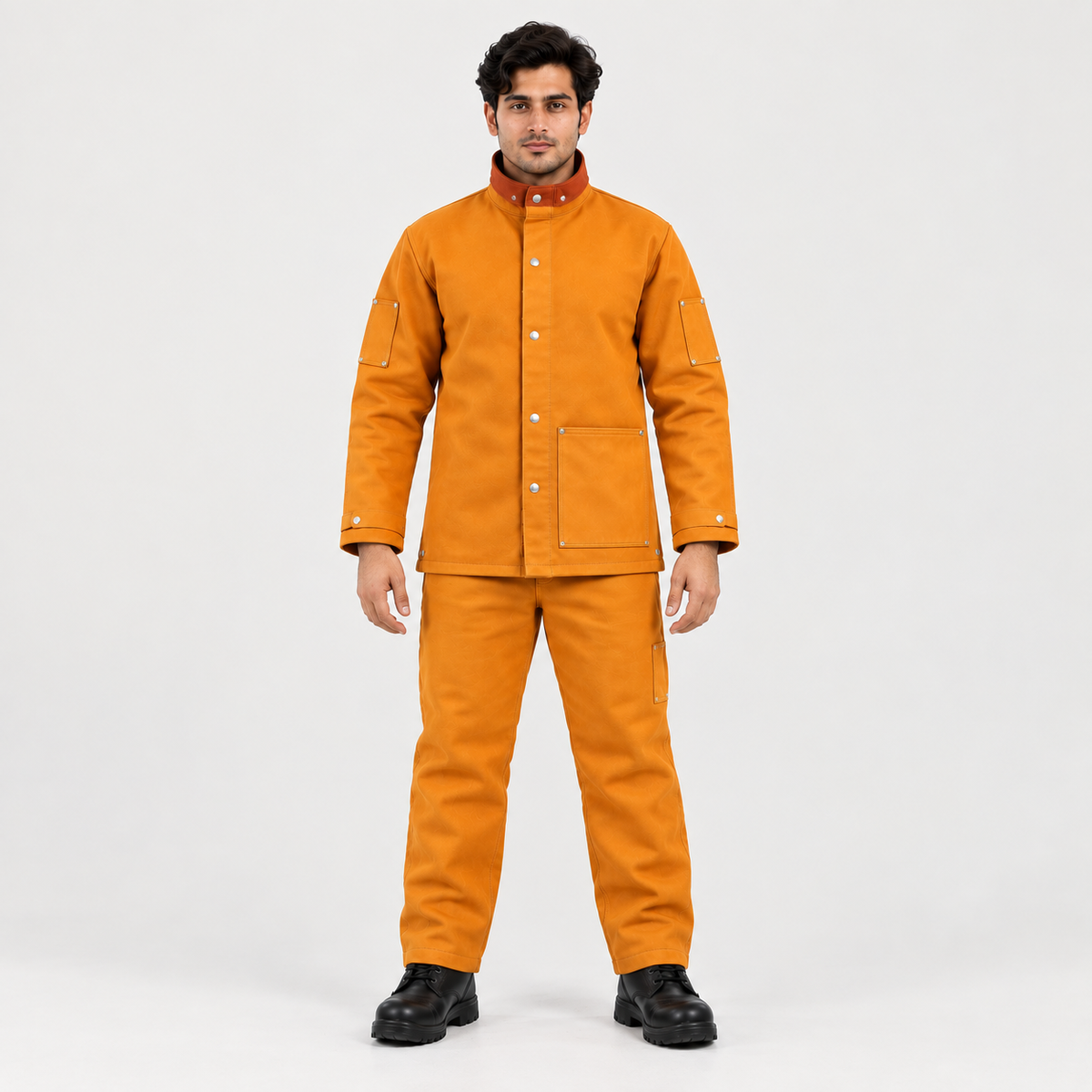 Heat Resistant Leather Jacket | Cow Grain Leather Welding & Forging Jacket