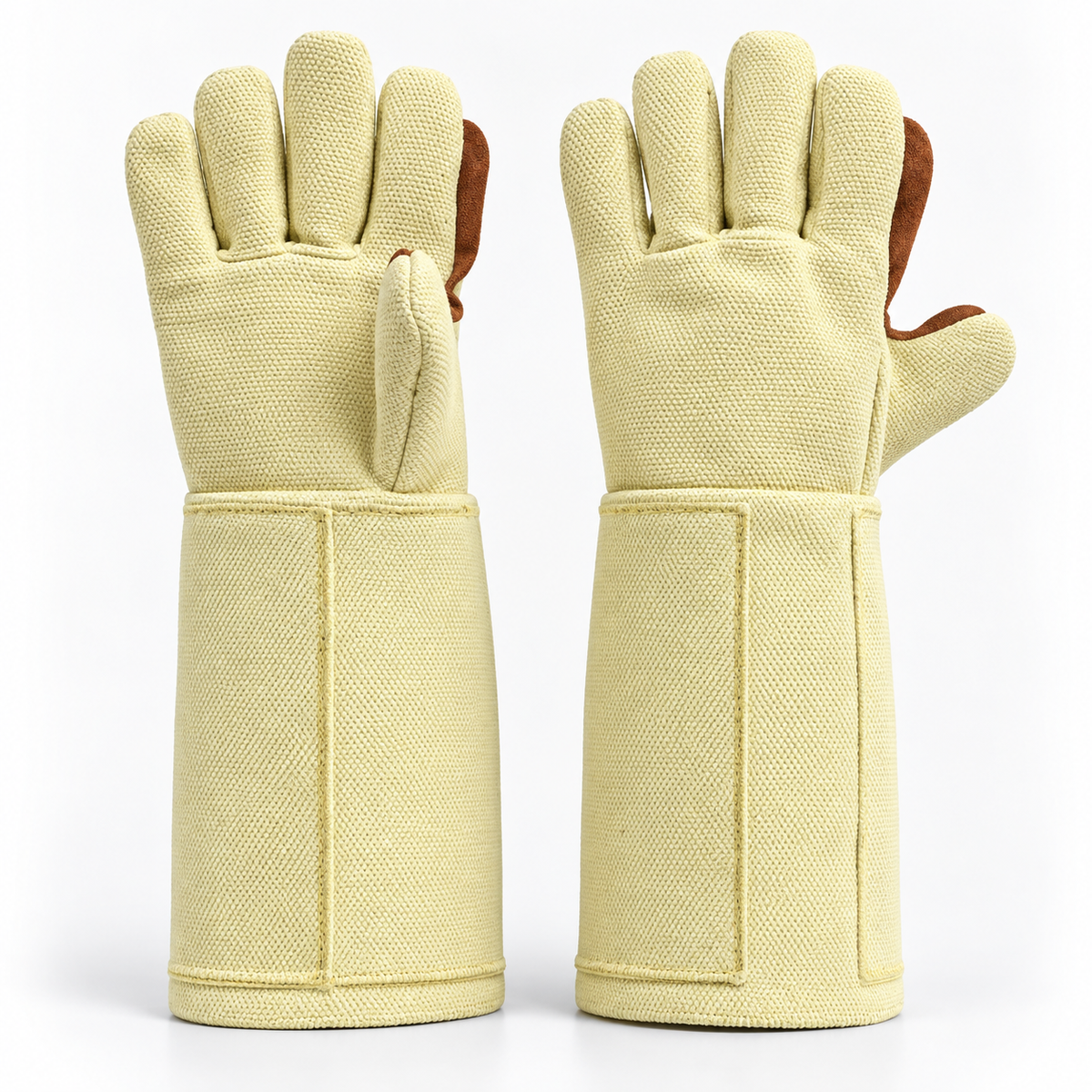 Heat Resistant Aramid Gloves with Long Cuffs 22 Ounce– Heavy-Duty Industrial Safety Gloves