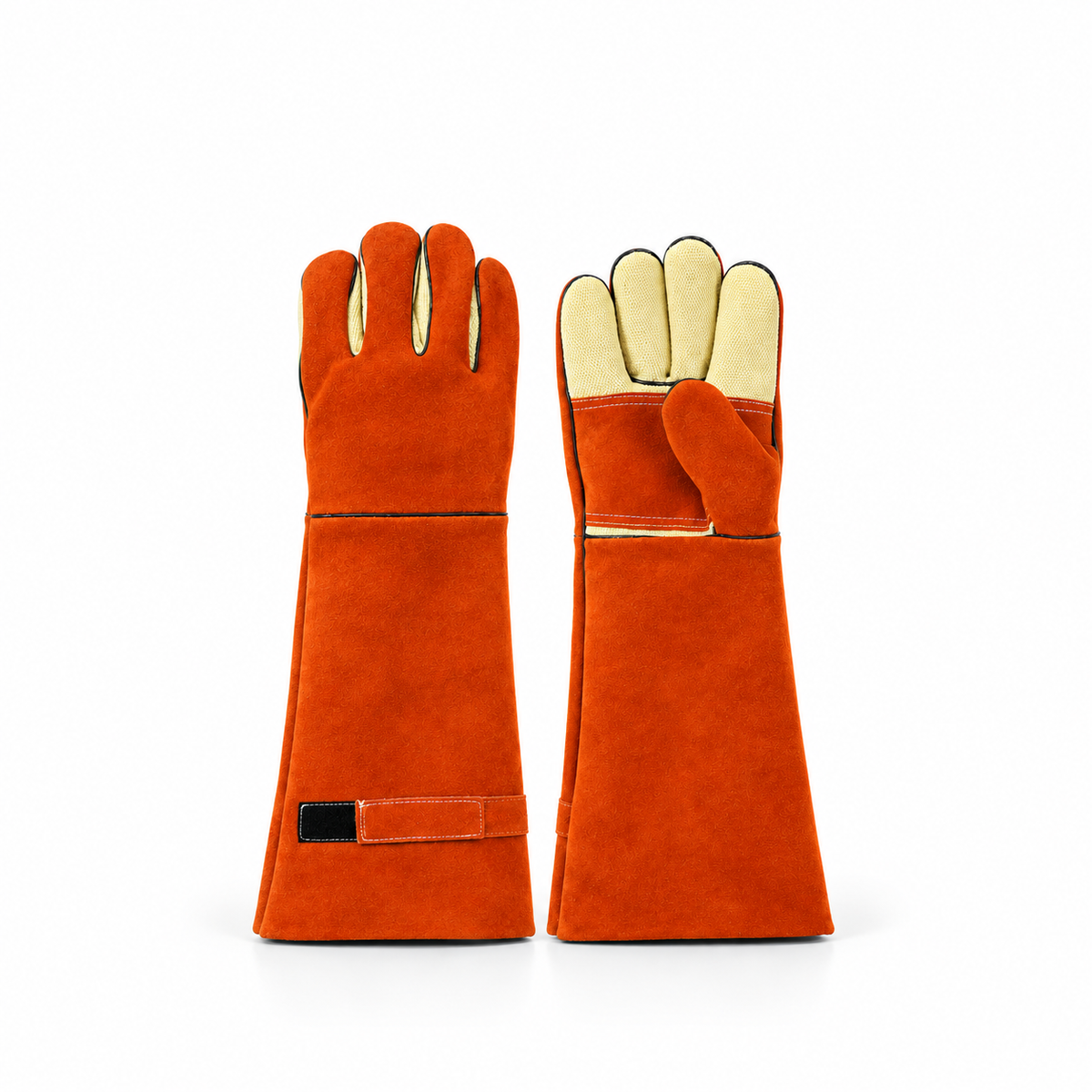 Thermelta Premium Leather Welding Gloves – Extended Cuff with 22 Ounce Aramid Palm- 550 MM Length